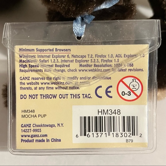 Ganz Webkinz Mocha Pup Plush With Unused Code HM348 ☕️🐶 - Picture 7 of 7
